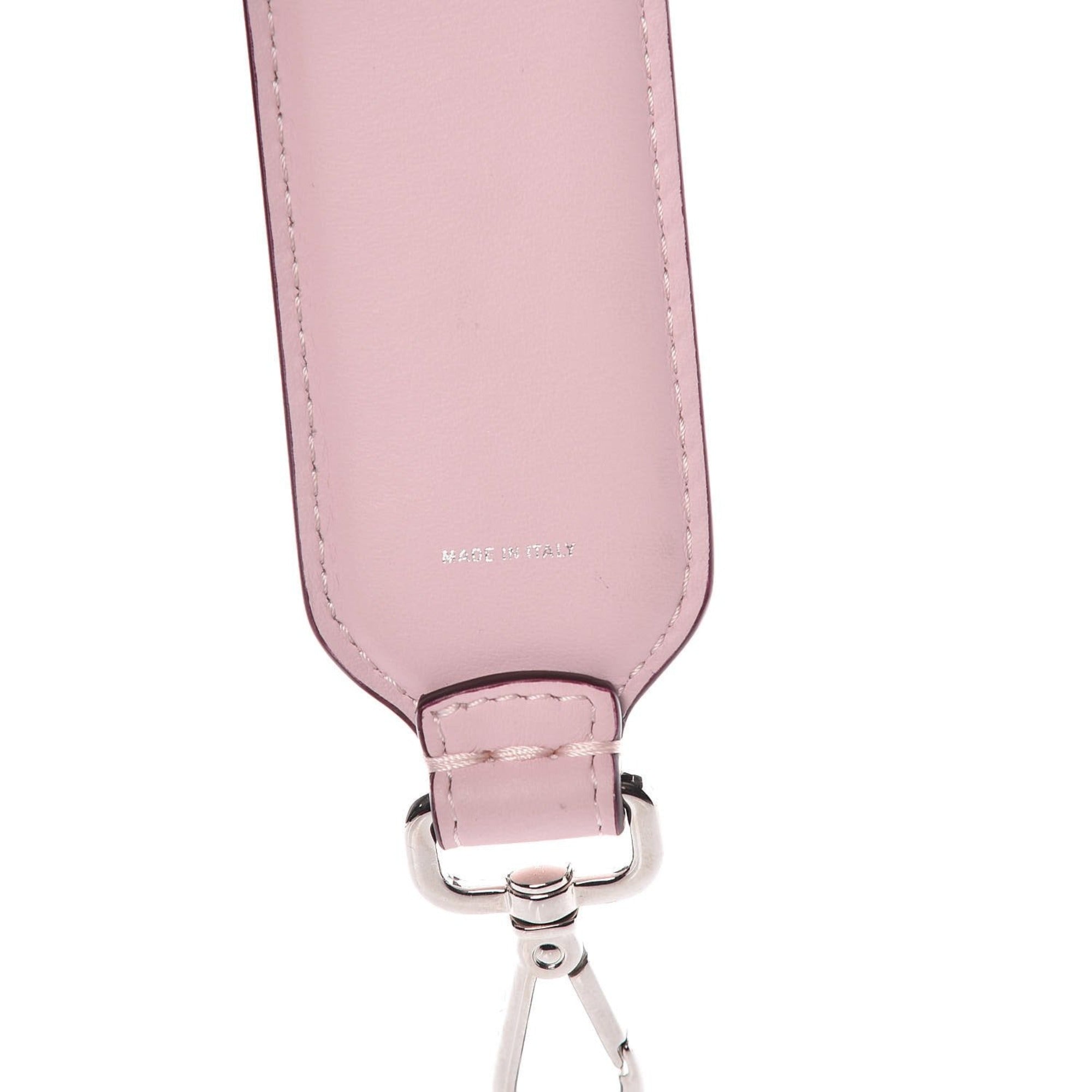 Fendi Mini Strap You Pink Peonia Multicolor "LOVE" Studded Leather available at Queen Bee of Beverly Hills