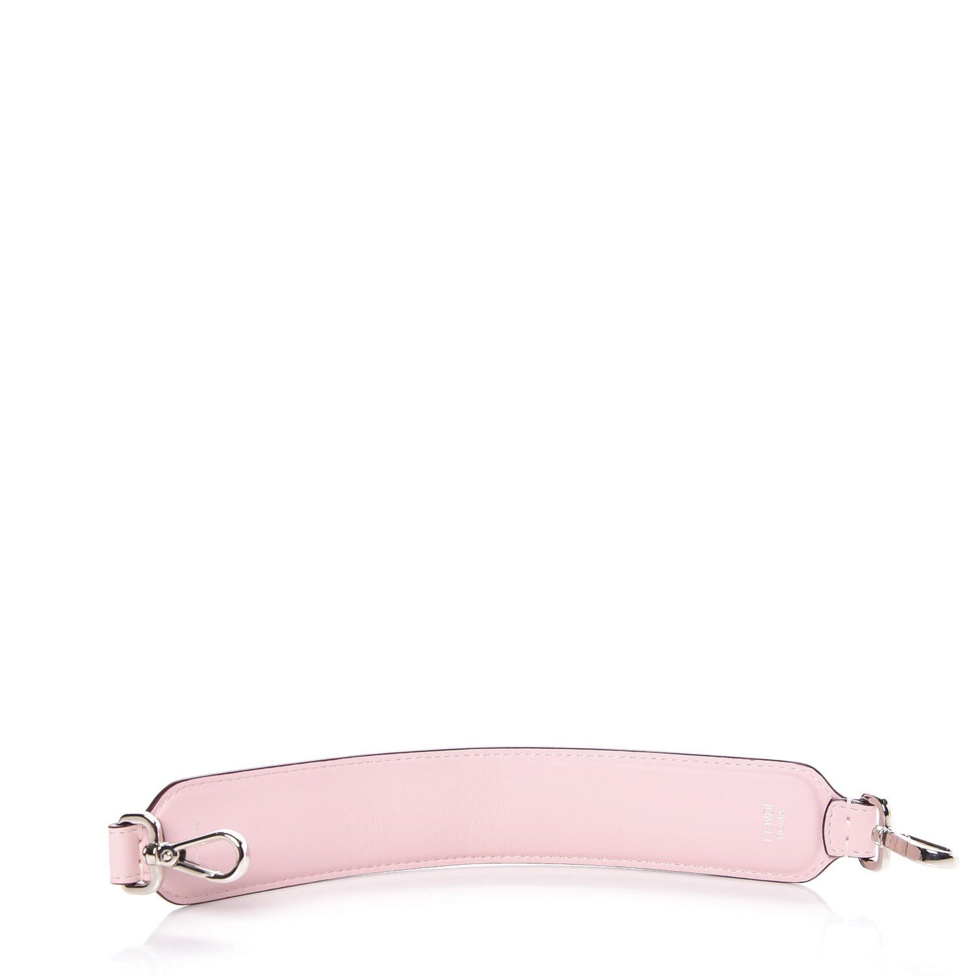 Fendi Mini Strap You Pink Peonia Multicolor "LOVE" Studded Leather available at Queen Bee of Beverly Hills