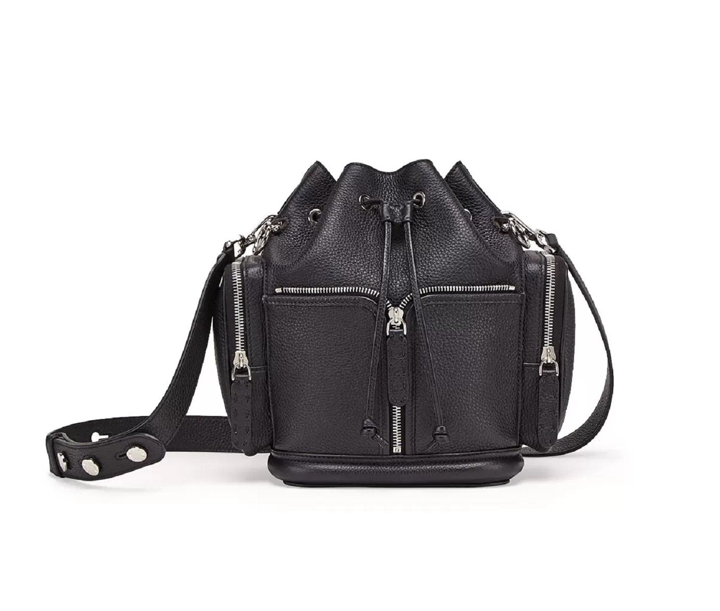 Fendi Mon Tresor Black Selleria Calfskin Leather Bucket Bag 8BT301 at_Queen_Bee_of_Beverly_Hills