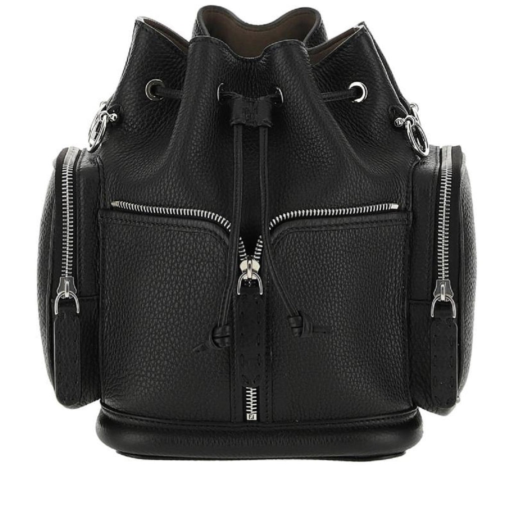 Fendi Mon Tresor Black Selleria Calfskin Leather Bucket Bag 8BT301 – Queen  Bee of Beverly Hills