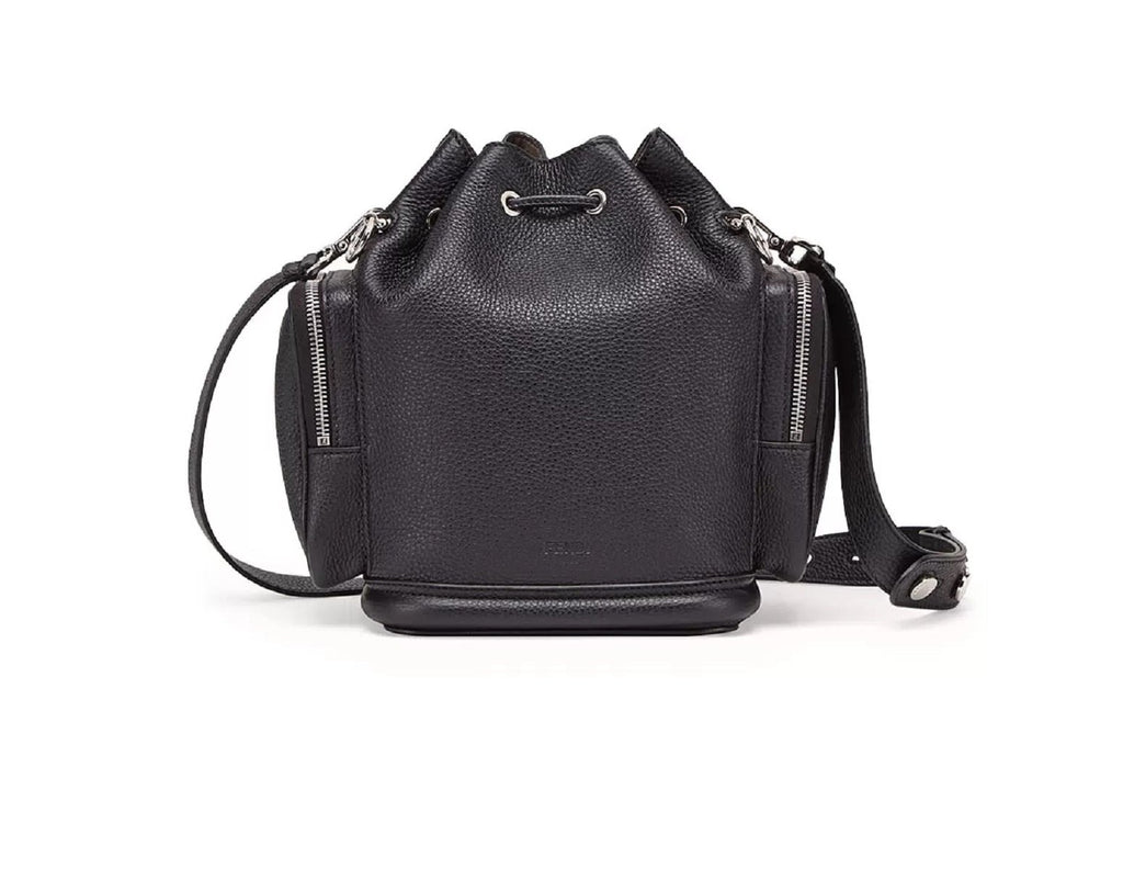 Fendi Mon Tresor Black Selleria Calfskin Leather Bucket Bag 8BT301 – Queen  Bee of Beverly Hills