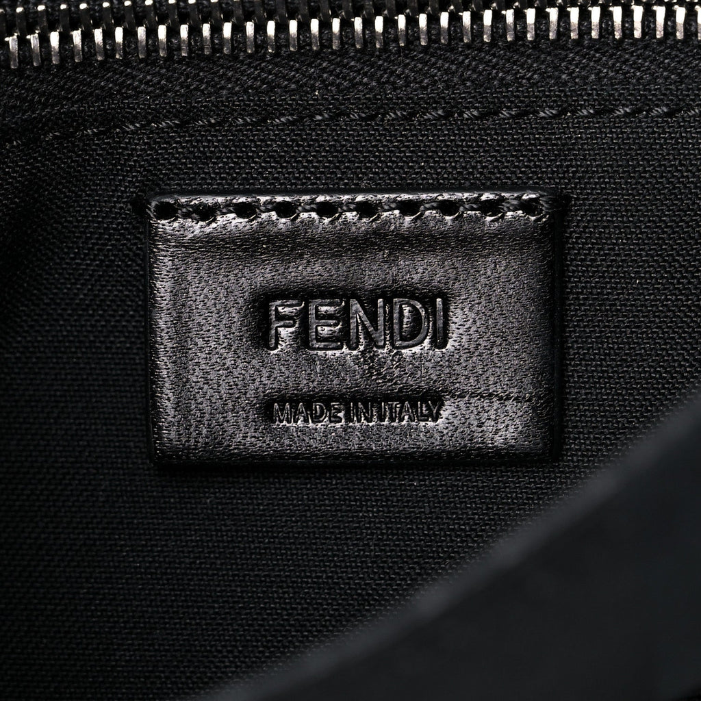 Fendi Pequin Baguette Black Nylon Belt Bag 7M0295 at_Queen_Bee_of_Beverly_Hills