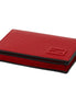 Fendi Red Grained Leather Baguette Logo Card Case Wallet available at Queen Bee of Beverly Hills