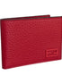 Fendi Red Grained Leather FF Logo Bifold Wallet available at Queen Bee of Beverly Hills