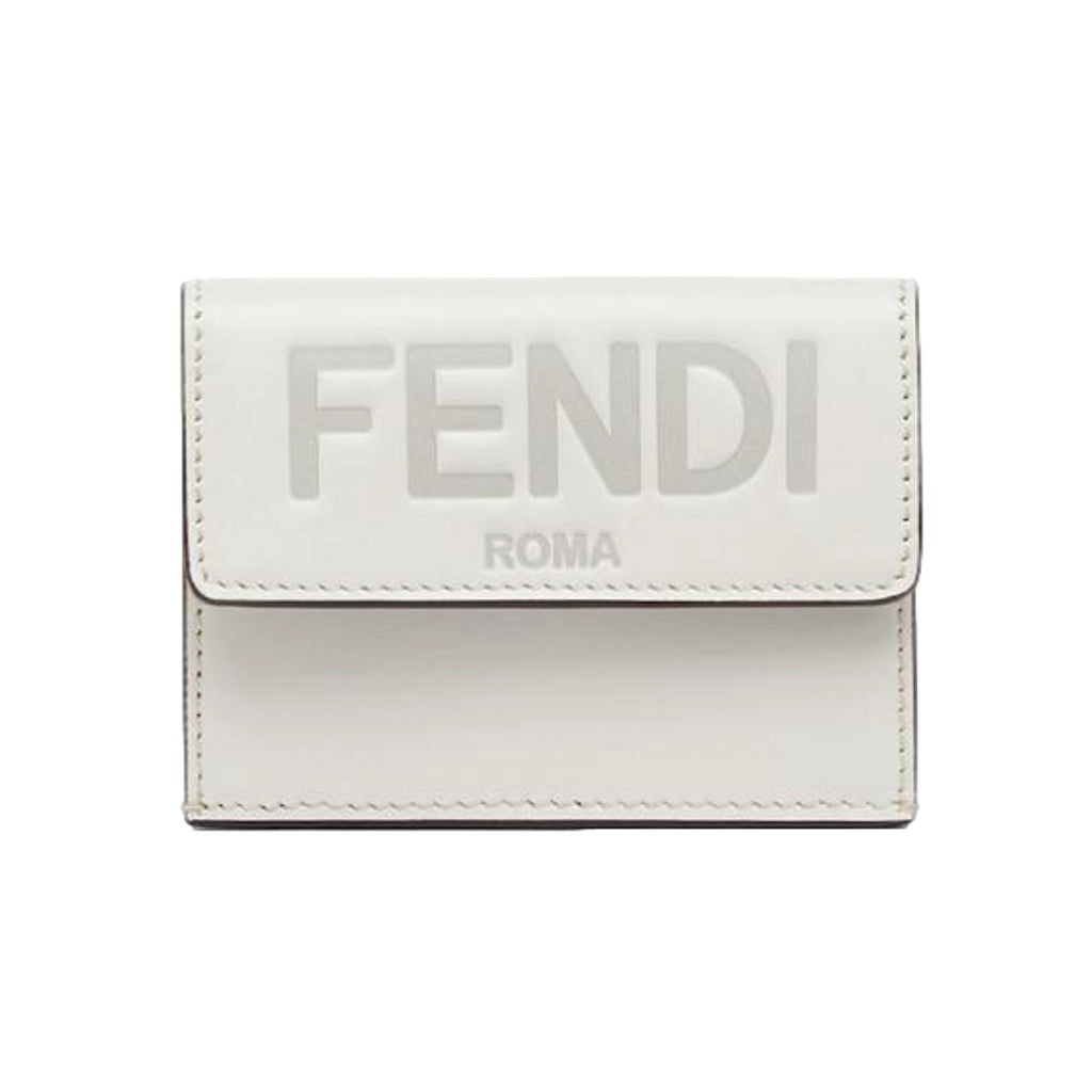 Fendi Roma Ghiaia Smooth Calf Leather Small Trifold Wallet 8M0395 at_Queen_Bee_of_Beverly_Hills