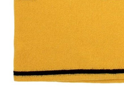 Fendi Roma Knitted Wool & Cashmere Yellow Black Logo Scarf FXS124 at_Queen_Bee_of_Beverly_Hills