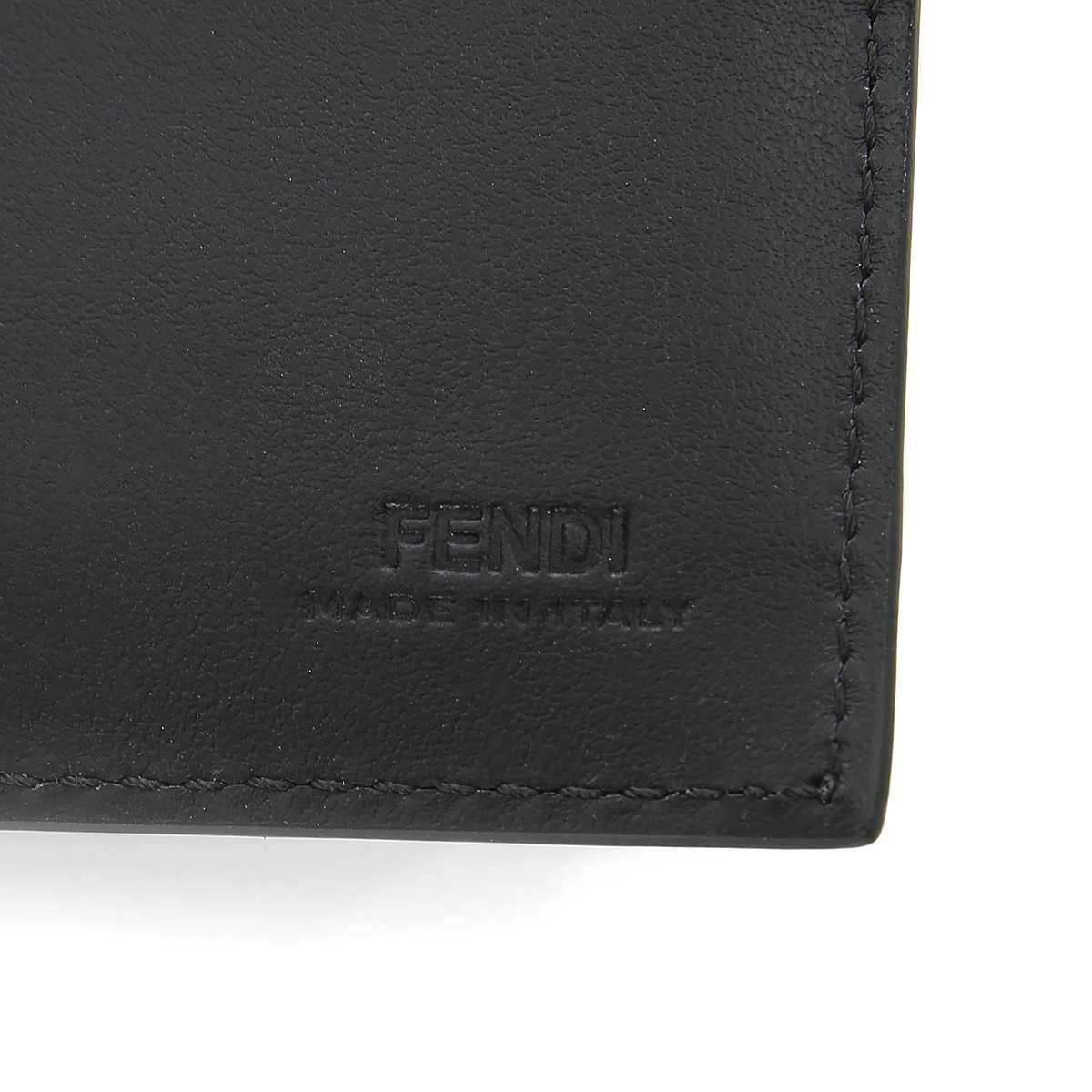 Fendi See You Bugs Black Smooth Calf Leather Money Clip Bifold 7M0281 at_Queen_Bee_of_Beverly_Hills