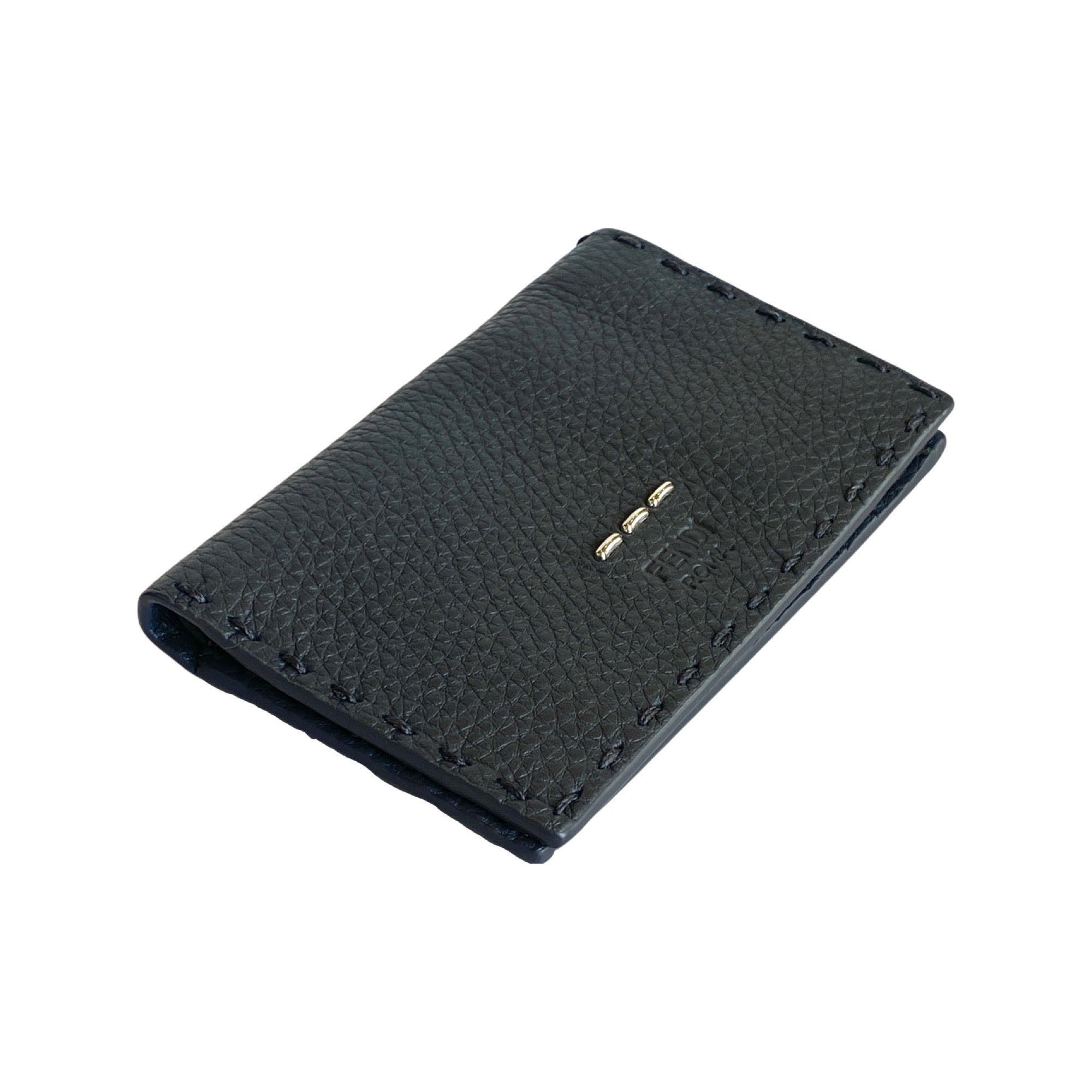 Fendi Selleria Gray Calf Leather Vertical Bifold Wallet Fendi Selleria Gray Calf Leather Vertical Bifold Wallet
