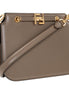 Fendi Touch Taupe Tartufo Leather Shoulder Bag available at Queen Bee of Beverly Hills