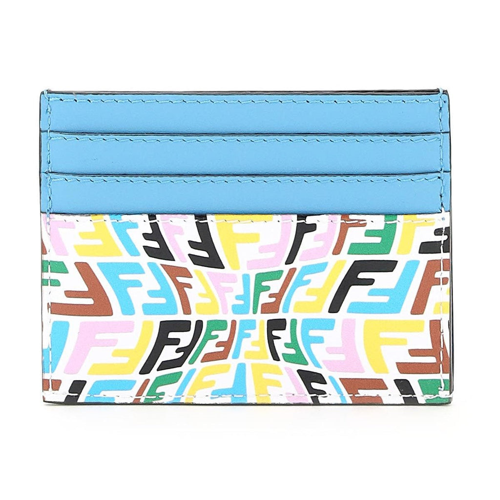Fendi Vertigo Baguette Multicolor Leather Card Holder Wallet 8M0423 at_Queen_Bee_of_Beverly_Hills