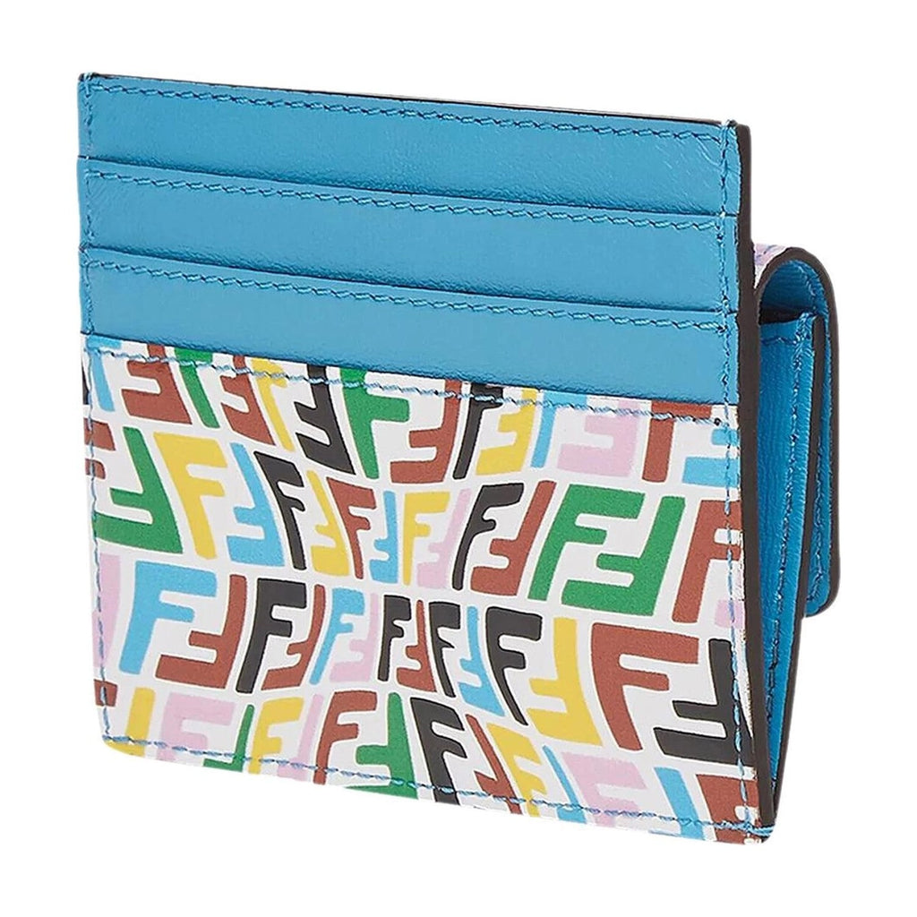 Fendi Vertigo Baguette Multicolor Leather Card Holder Wallet 8M0423 at_Queen_Bee_of_Beverly_Hills