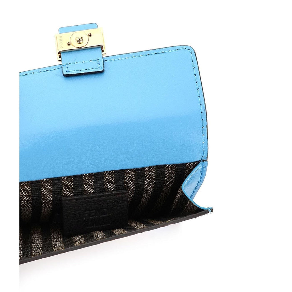 Fendi Vertigo Baguette Multicolor Leather Card Holder Wallet 8M0423 at_Queen_Bee_of_Beverly_Hills