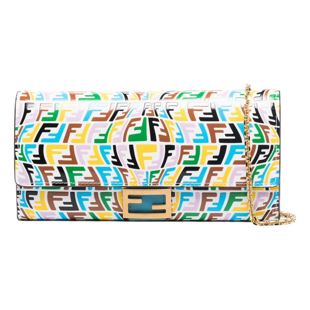 Fendi Vertigo Baguette Multicolor Leather Chain Wallet Bag 8M0365 at_Queen_Bee_of_Beverly_Hills