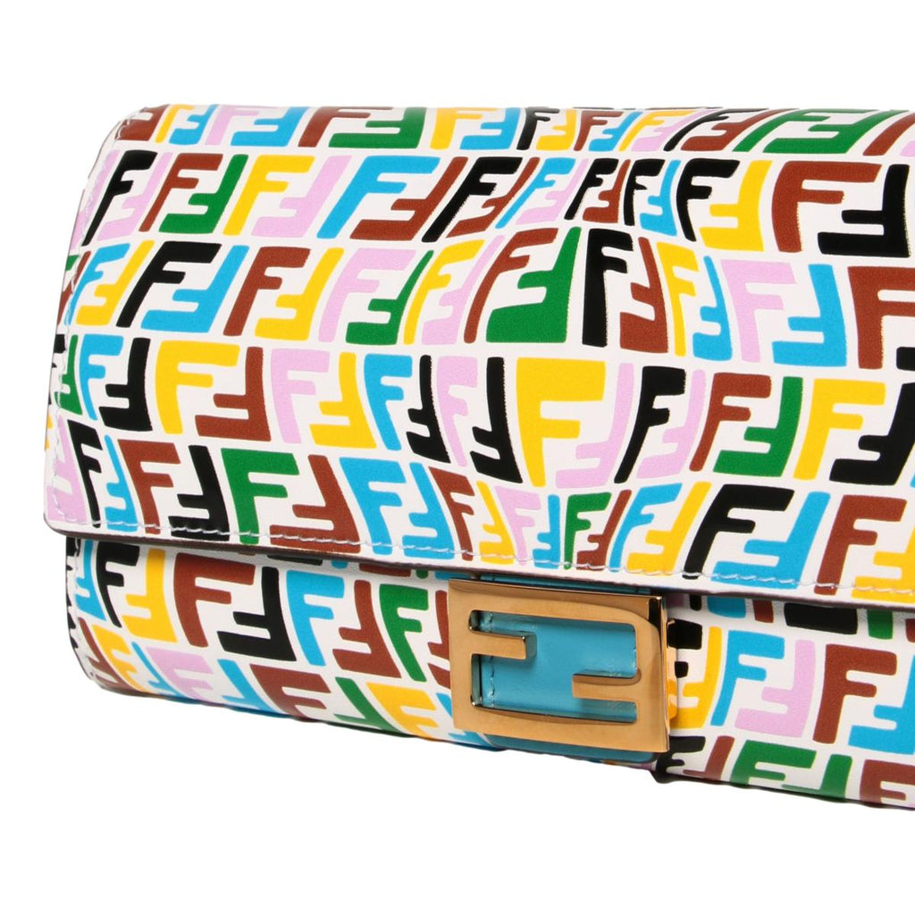 Fendi Vertigo Baguette Multicolor Leather Chain Wallet Bag 8M0365 at_Queen_Bee_of_Beverly_Hills