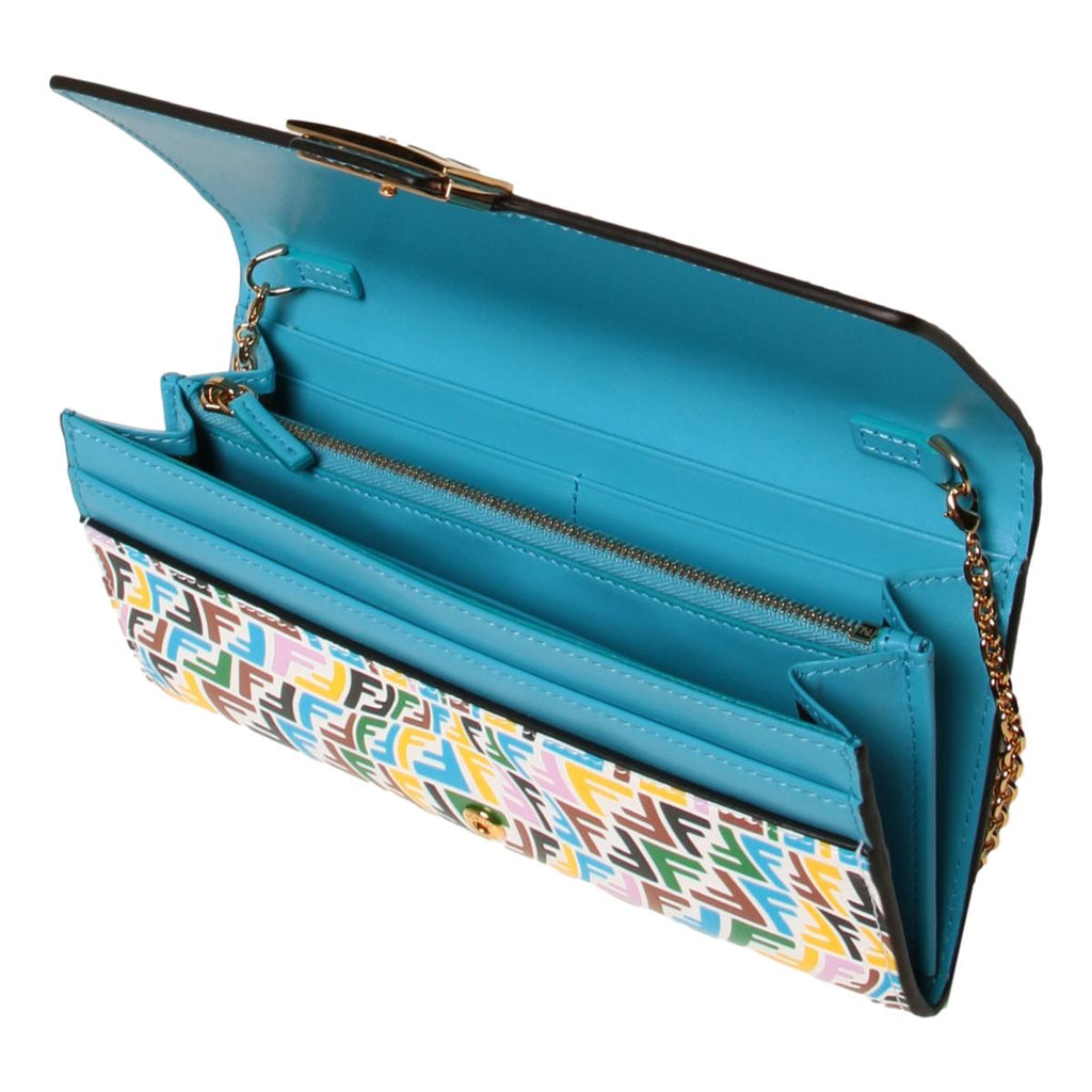 Fendi Vertigo Baguette Multicolor Leather Chain Wallet Bag 8M0365 at_Queen_Bee_of_Beverly_Hills