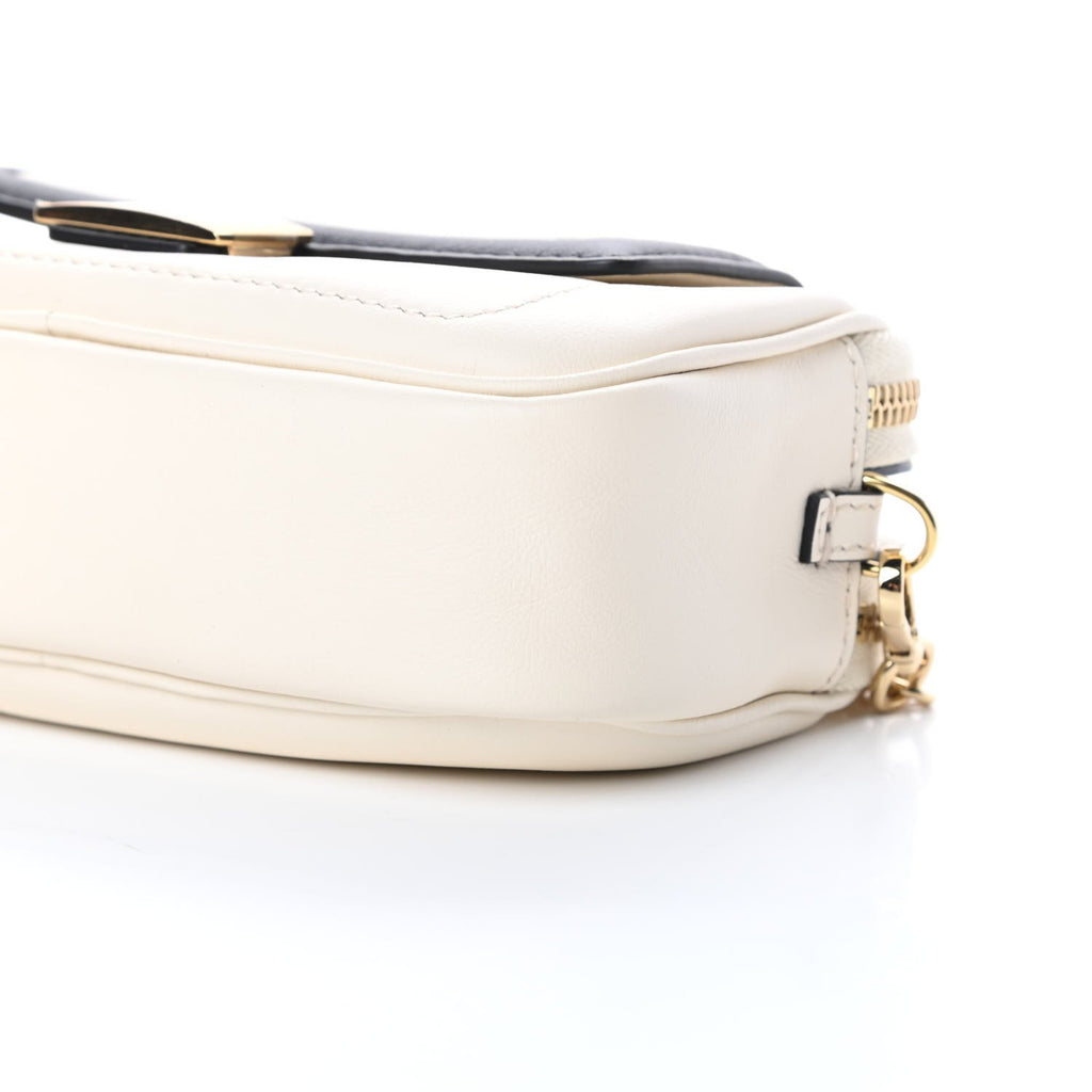 Fendi Vitello Grace Matte Bicolor Easy Baguette Black White 8BS044 at_Queen_Bee_of_Beverly_Hills