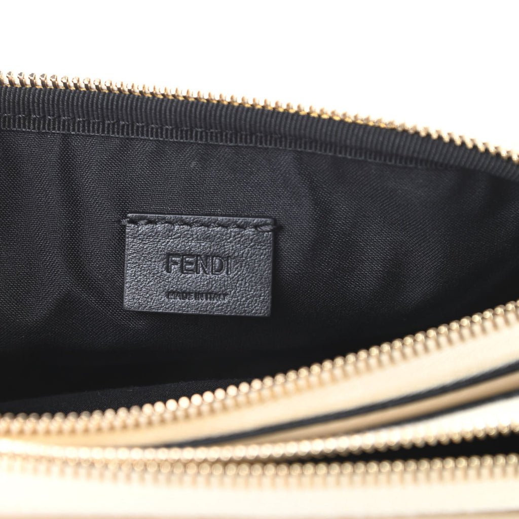 Fendi Vitello Grace Matte Bicolor Easy Baguette Black White 8BS044 at_Queen_Bee_of_Beverly_Hills
