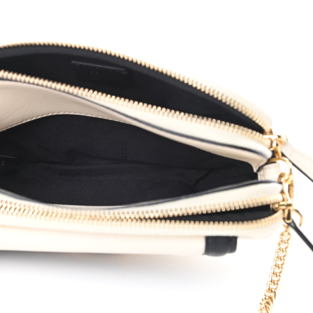 Fendi Vitello Grace Matte Bicolor Easy Baguette Black White 8BS044 at_Queen_Bee_of_Beverly_Hills