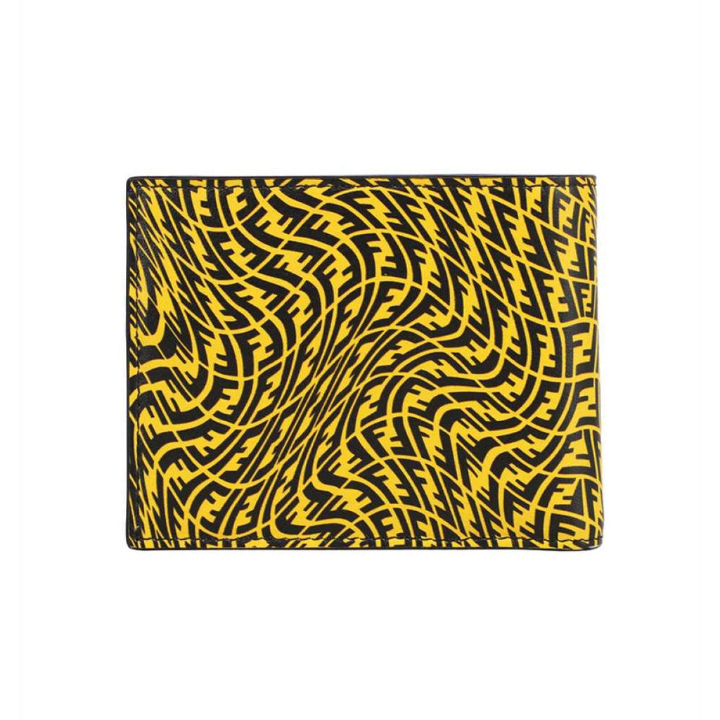 Fendi x Sarah Coleman FF Vertigo Yellow Black Bifold Wallet 7M0169 at_Queen_Bee_of_Beverly_Hills