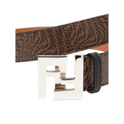 Fendi x Sarah Coleman Mens FF Vertigo Brown Leather Belt 110/44 available at Queen Bee of Beverly Hills