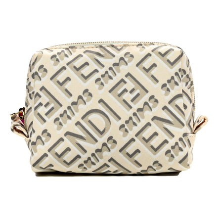 Fendi x Skims Nylon Avorio Small Beauty Pouch available at Queen Bee of Beverly Hills