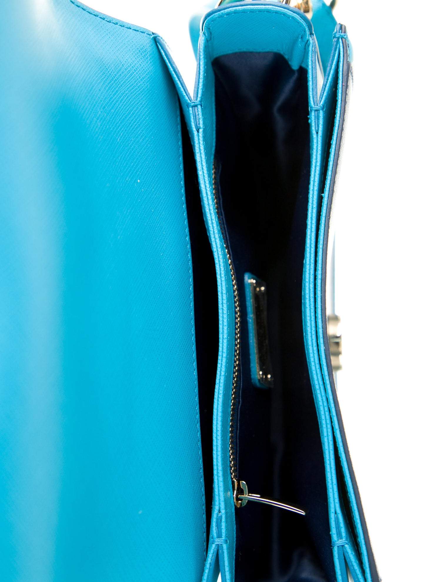 Ferragamo Greta Blue Cross Grain Calf Leather Gancini Crossbody Bag ...