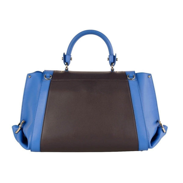 Ferragamo Sofia Calf Blue Fumee Blue Grey Medium Handbag – Queen Bee of ...