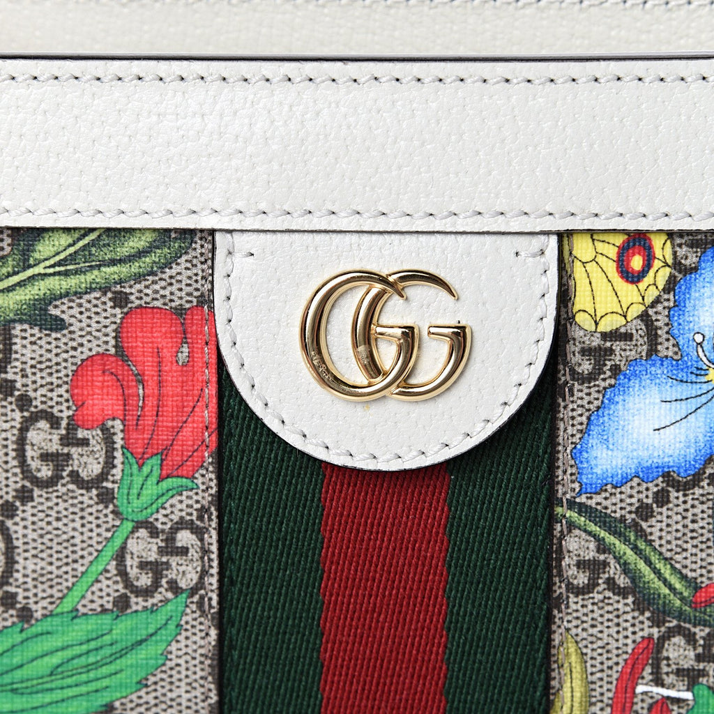 AUTHENTIC Gucci GG Supreme Monogram Flora Web Medium Ophidia Boston Re –  Jj's Closet, LLC