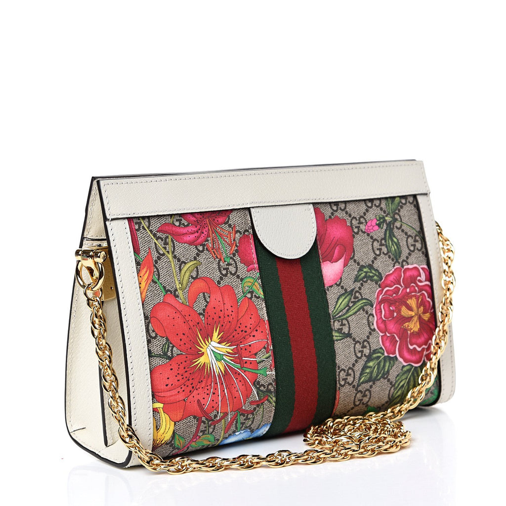 Gucci Supreme Monogram Flora Web Small Ophidia Chain Shoulder Bag – Queen  Bee of Beverly Hills