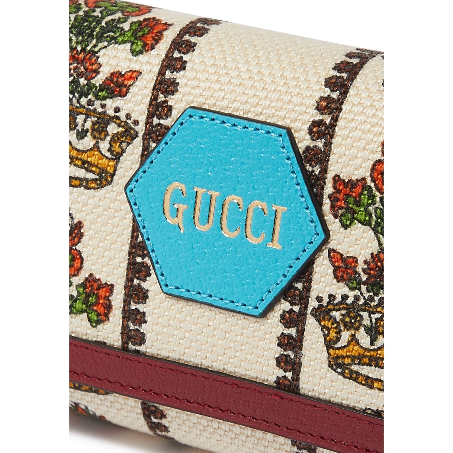 Gucci 100 Centennial Floral Crown Jacquard Wallet On Chain 676305 at_Queen_Bee_of_Beverly_Hills