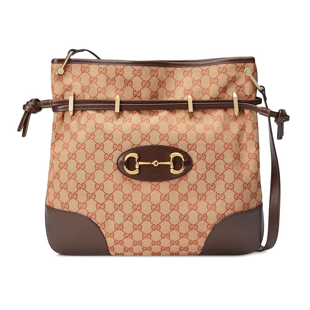 Gucci 1955 Canvas Drawstring Messenger Bag 602089 – Queen Bee of Beverly