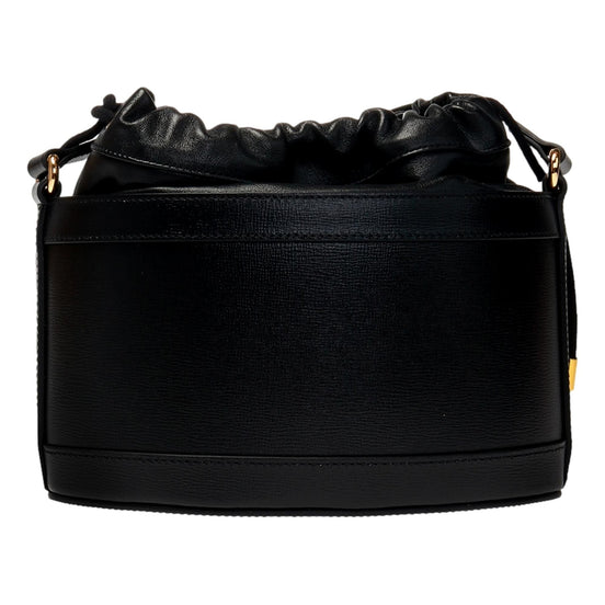 Gucci 1955 Horsebit Black Leather Bucket Bag available at Queen Bee of Beverly Hills