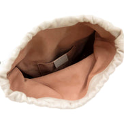 Gucci 1955 Horsebit White Leather Bucket Bag available at Queen Bee of Beverly Hills
