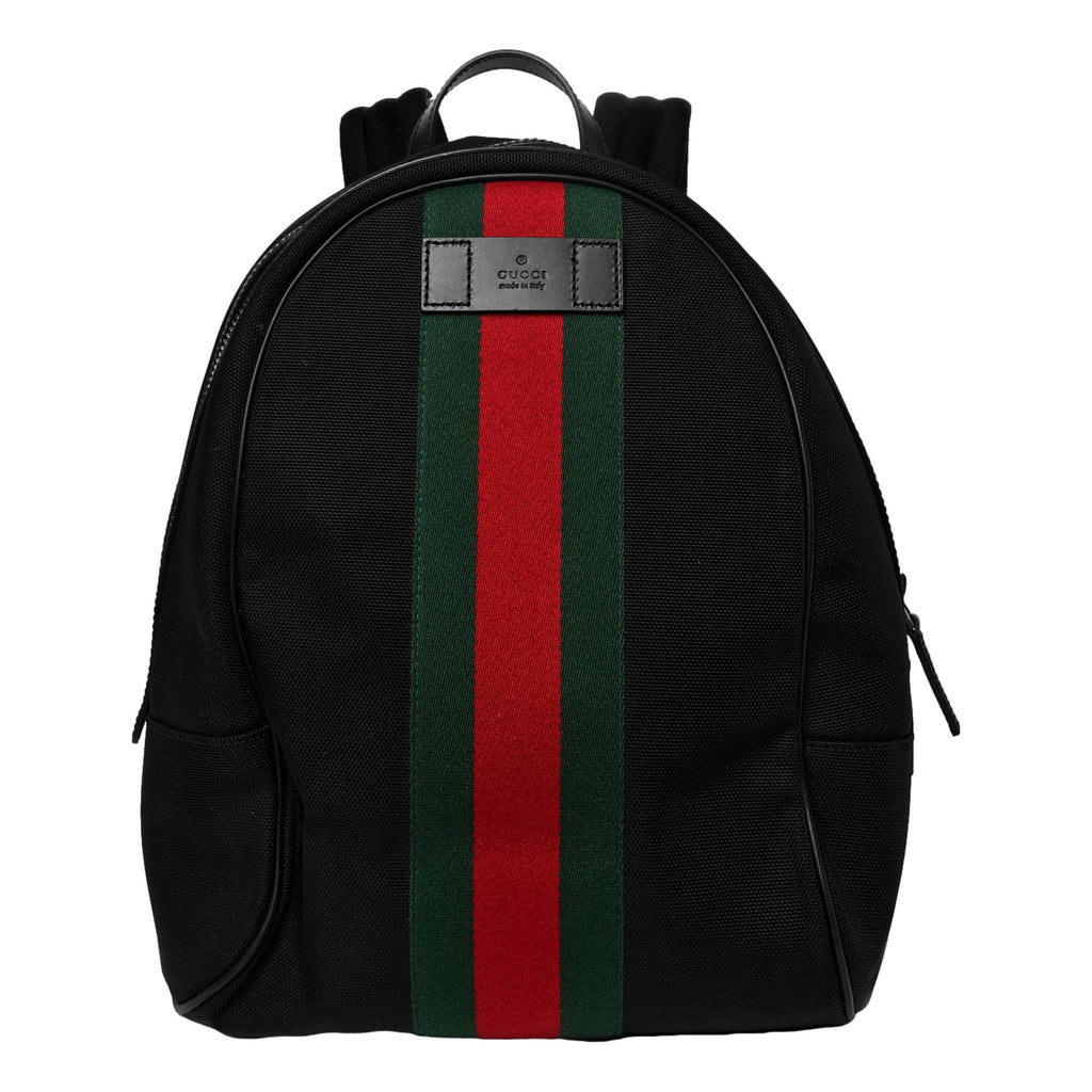 Gucci Black Web Stripe Backpack – Queen of Beverly