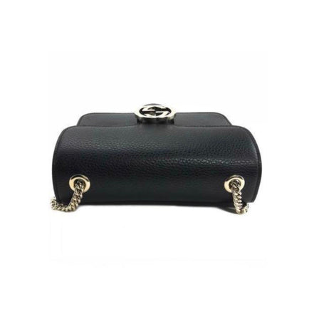 Gucci Black Icon GG Interlocking Small Crossbody Bag available at Queen Bee of Beverly Hills