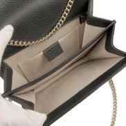 Gucci Black Icon GG Interlocking Small Crossbody Bag available at Queen Bee of Beverly Hills