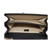 Gucci Black Icon GG Interlocking Small Crossbody Bag available at Queen Bee of Beverly Hills