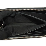 Gucci Black Leather Rainbow Blade Lightning Logo Long Wallet available at Queen Bee of Beverly Hills