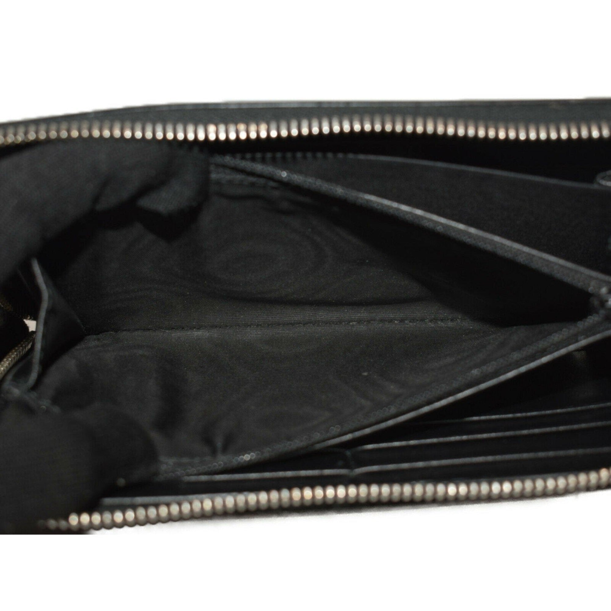 Gucci Black Leather Rainbow Blade Lightning Logo Long Wallet available at Queen Bee of Beverly Hills