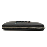 Gucci Black Leather Rainbow Blade Lightning Logo Long Wallet available at Queen Bee of Beverly Hills