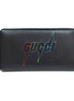 Gucci Black Leather Rainbow Blade Lightning Logo Long Wallet available at Queen Bee of Beverly Hills