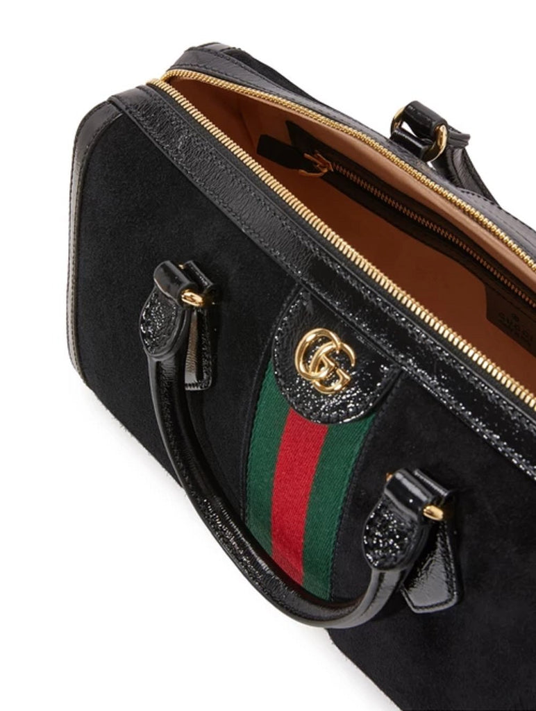 Gucci Black Leather and Suede Ophidia Tote Bag Gucci