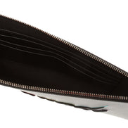 Gucci Blade Embroidered Black Leather Pouch Wristlet Bag available at Queen Bee of Beverly Hills
