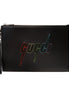 Gucci Blade Embroidered Black Leather Pouch Wristlet Bag available at Queen Bee of Beverly Hills