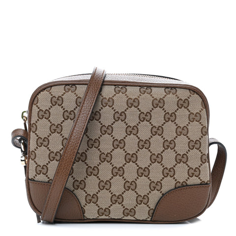Gucci Bree Beige Original Canvas 'GG' Logo Cross-Body Handbag 449413 at_Queen_Bee_of_Beverly_Hills