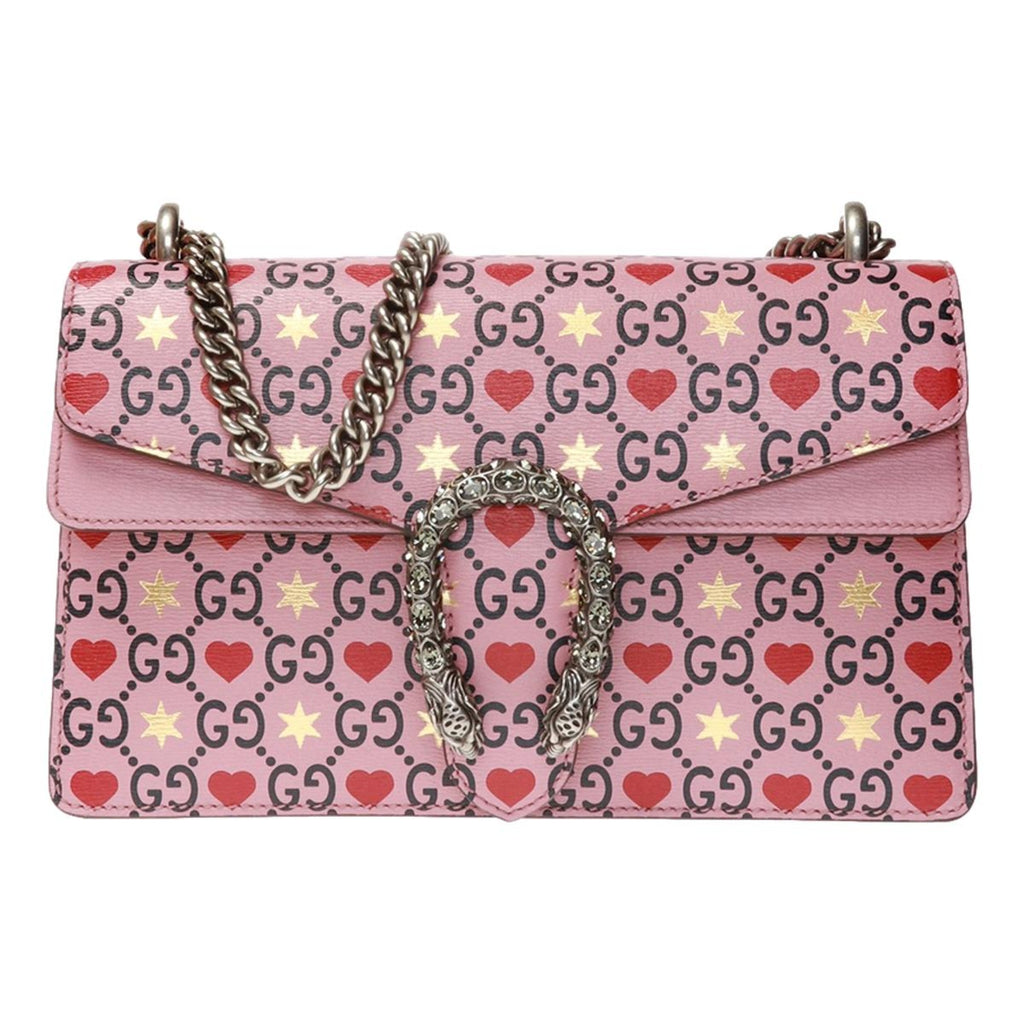 Gucci Dionysus Valentine Pink Hearts Calfskin Shoulder Bag 400249 at_Queen_Bee_of_Beverly_Hills
