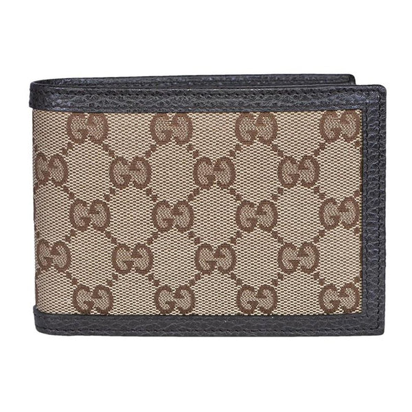 Gucci GG Canvas Brown/Beige Leather Bifold Wallet – Queen Bee of ...