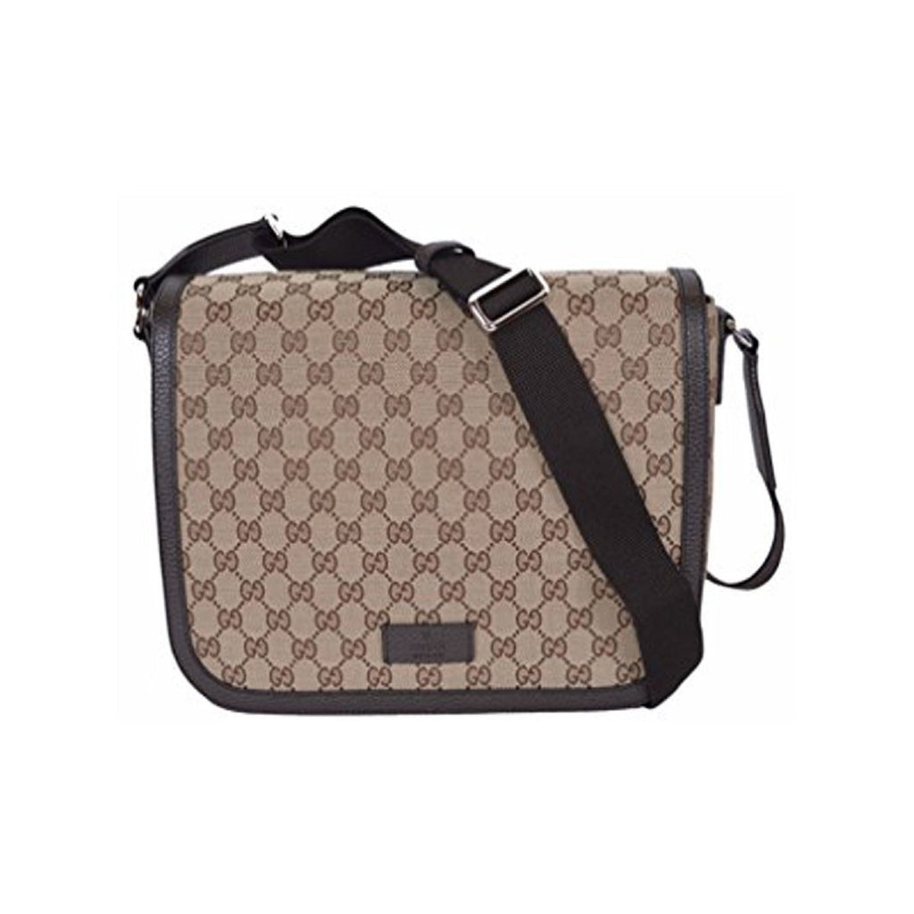 Gucci GG Guccissima Large Beige Canvas Crossbody Messenger Bag 449171 ...