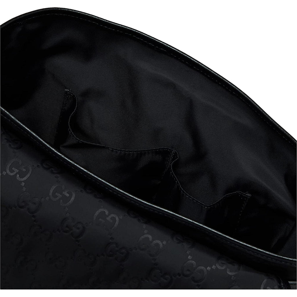 Gucci GG Logo Black Nylon Small Messenger Bag 510335 at_Queen_Bee_of_Beverly_Hills