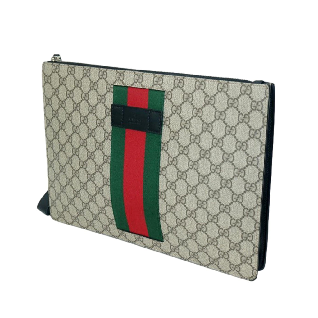 Web Stripe GG Supreme Pet Carrier in Multicoloured - Gucci